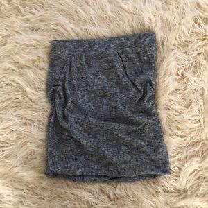 Zara Ruched Side Gray Mini Skirt. US Size S